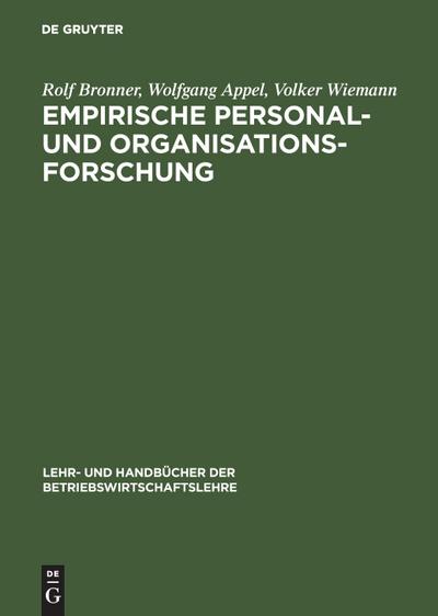 Empirische Personal- und Organisationsforschung