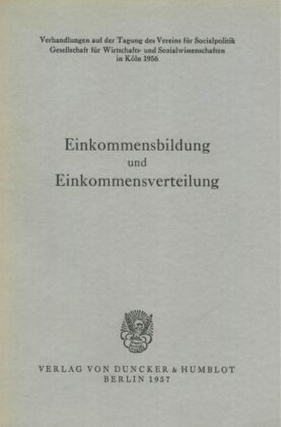 Einkommensbildung und Einkommensverteilung.