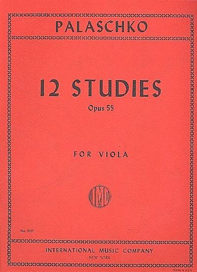 12 Studies op.55for viola solo