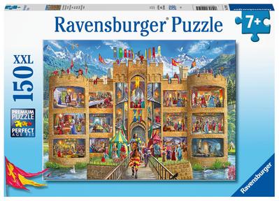 Ravensburger Kinderpuzzle - 12919 Blick in die Ritterburg - Ritter-Puzzle für Kinder ab 7 Jahren, mit 150 Teilen im XXL-Format