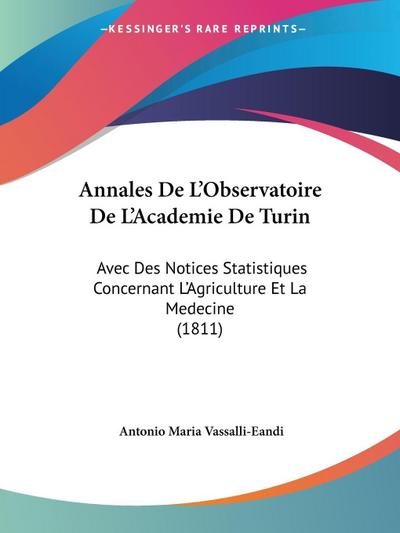 Annales De L’Observatoire De L’Academie De Turin