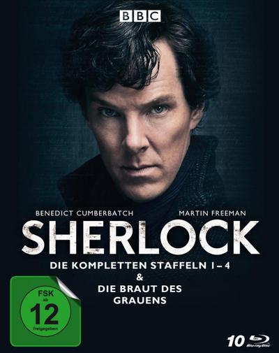 Sherlock - Die kompletten Staffeln 1-4 & Die Braut des Grauens, 10 Blu-ray