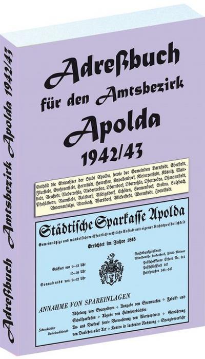 Adreßbuch Einwohnerbuch Stadt und Land Apolda 1942-1943