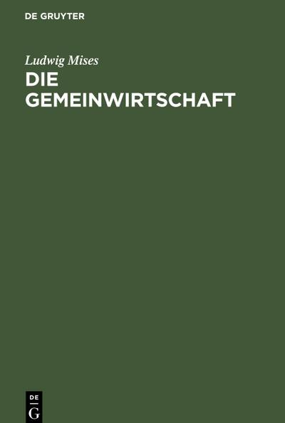 Die Gemeinwirtschaft