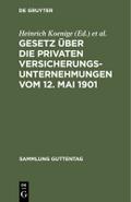 Gesetz über die Beaufsichtigung der privaten Versicherungsunternehmungen und Bausparkassen vom 6.Juni 1931