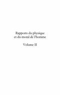 Rapports du physique et du moral de l’homme