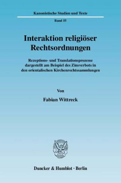 Interaktion religiöser Rechtsordnungen.