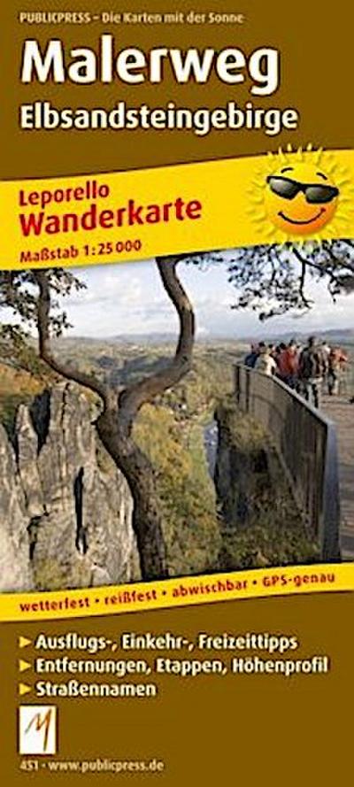 Malerweg Elbsandsteingebirge 1:25 000