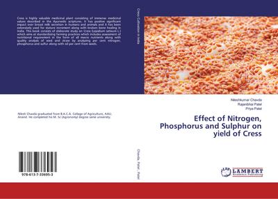 Effect of Nitrogen, Phosphorus and Sulphur on yield of Cress
