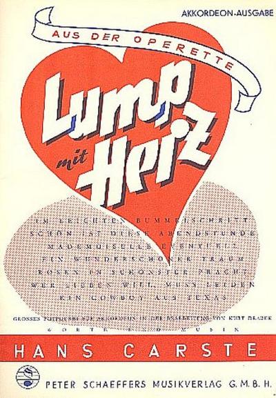 Lump mit Herz Potpourriaus der Operette für Akkordeon