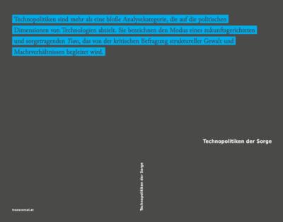 Technopolitiken der Sorge