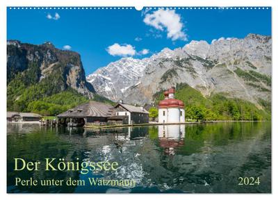 Der Königssee Perle unter dem Watzmann (Wandkalender 2024 DIN A2 quer), CALVENDO Monatskalender