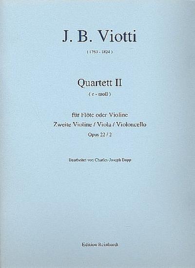 Quartett c-Moll op.22,2 für Flöte (Vl) und Streichtrio