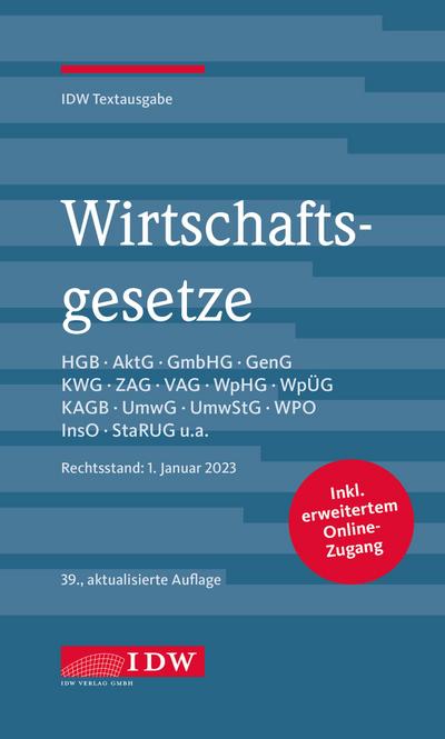 Wirtschaftsgesetze 2023, m. 1 Buch, m. 1 Beilage