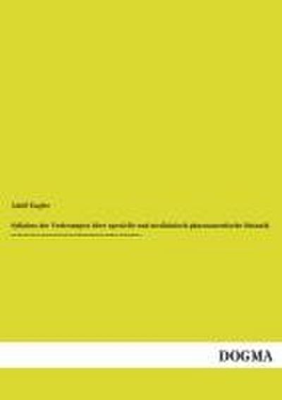 Syllabus der Vorlesungen über spezielle und medizinisch-pharmazeutische Botanik