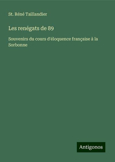 Les renégats de 89