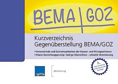 Kurzverzeichnis Gegenüberstellung BEMA/GOZ