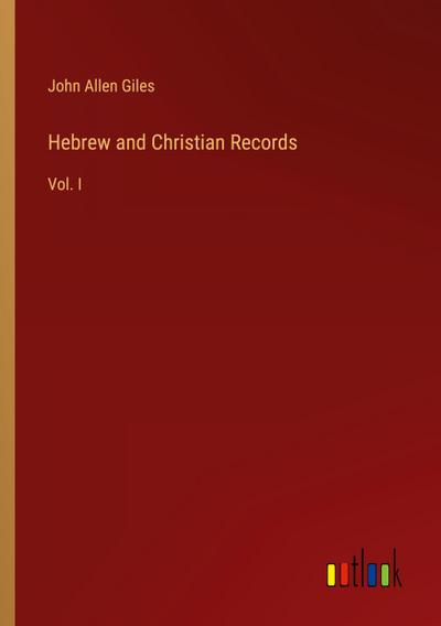 Hebrew and Christian Records