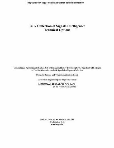 Bulk Collection of Signals Intelligence