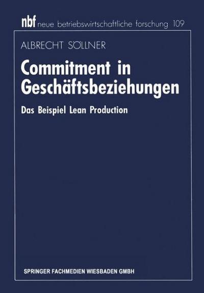 Commitment in Geschäftsbeziehungen