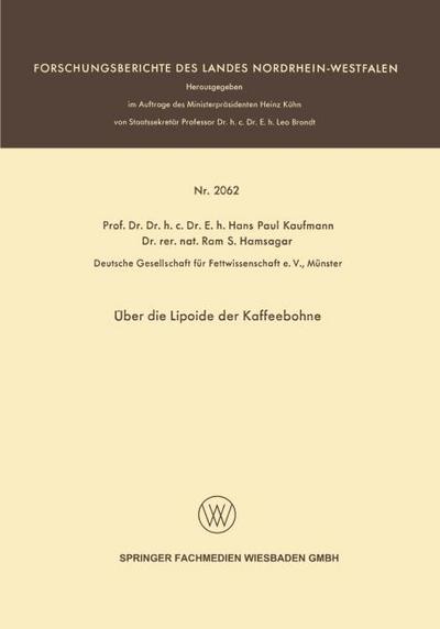 Über die Lipoide der Kaffeebohne