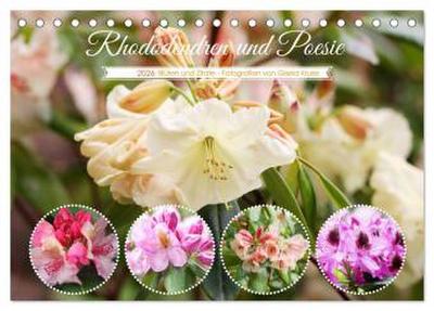 Rhododendren und Poesie (Tischkalender 2026 DIN A5 quer), CALVENDO Monatskalender