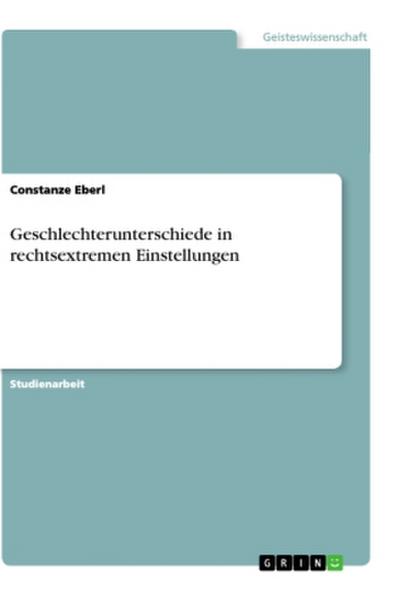 Geschlechterunterschiede in rechtsextremen Einstellungen