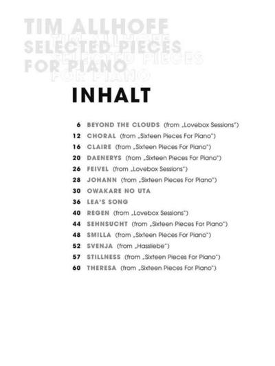 Tim Allhoff: Selected Pieces For Piano