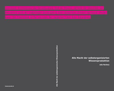 Alle Macht der selbstorganisierten Wissensproduktion