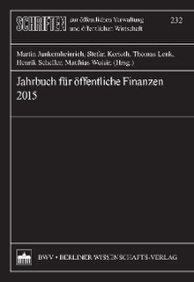 Jahrbuch für öffentliche Finanzen 2015