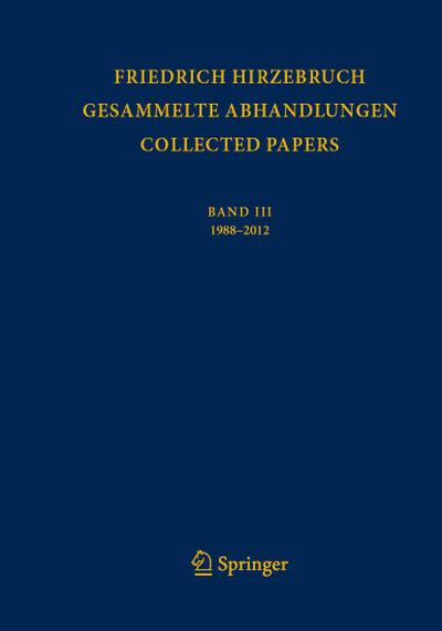 Gesammelte Abhandlungen  -  Collected Papers III
