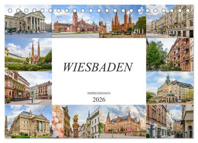 Wiesbaden Impressionen (Tischkalender 2026 DIN A5 quer), CALVENDO Monatskalender