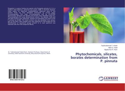 Phytochemicals, silicates, borates determination from P. pinnata