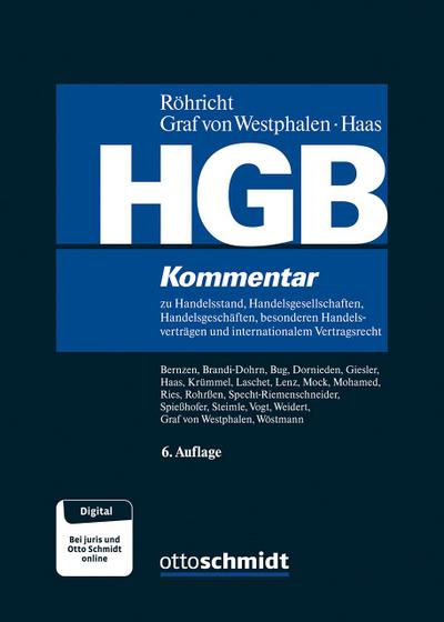 HGB: Kommentar zu Handelsstand, Handelsgesellschaften, Handelsgeschäften, besonderen Handelsverträgen und internationalem Vertragsrecht (ohne Bilanz-, Transport- und Seerecht)