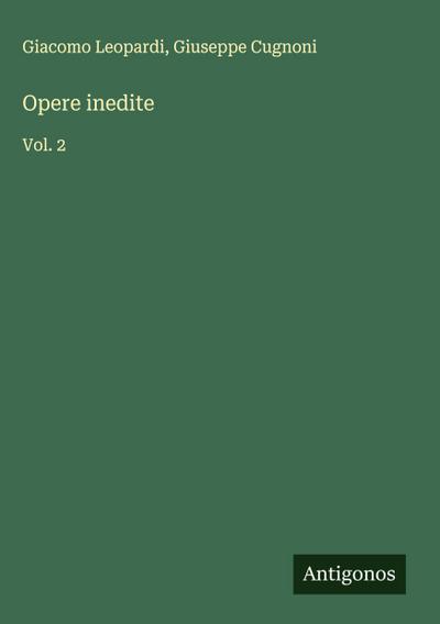 Opere inedite