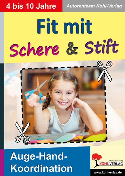 Fit mit Schere und Stift