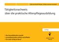 Tätigkeitsnachweis über die praktische Altenpflegeausbildung