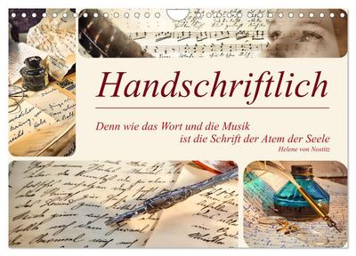 Handschriftlich (Wandkalender 2026 DIN A4 quer), CALVENDO Monatskalender