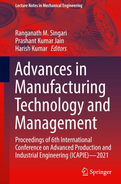 Advances in Manufacturing Technology and Management