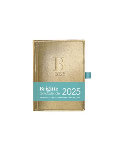 DUMONT - Brigitte Goldkalender 2025 Taschenkalender, 10x14cm, der goldene Klassiker von BRIGITTE, Terminkalender mit Zitaten berühmter Personen, extra Telefonregister und Adressteil zum Herausnehmen