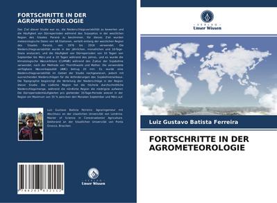 FORTSCHRITTE IN DER AGROMETEOROLOGIE