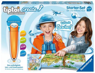 Ravensburger tiptoi 00805 - CREATE Starter-Set Stift und Weltreise-Buch von Ravensburger ab 6 Jahren / Kreatives Abenteuer mit Aufnahmefunktion
