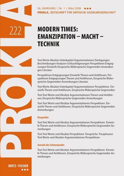 Modern Times: Emanzipation - Macht - Technik