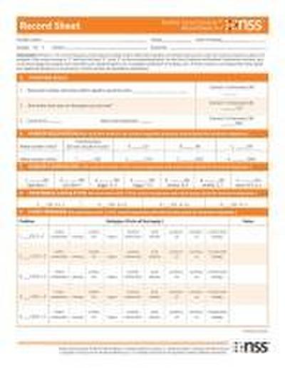 Number Sense Screener(tm) (Nss(tm)) Record Sheets, K-1, Research Edition