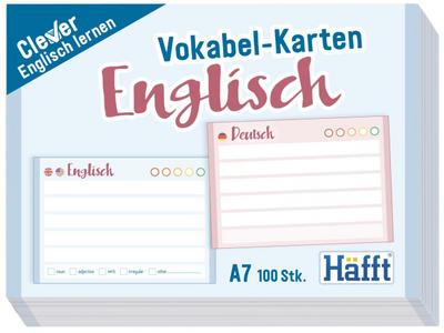 Vokabel-Karten Englisch 100 Stück A7