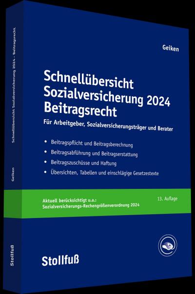 Schnellübersicht Sozialversicherung 2024 Beitragsrecht