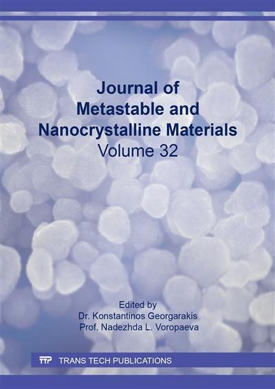 Journal of Metastable and Nanocrystalline Materials Vol. 32