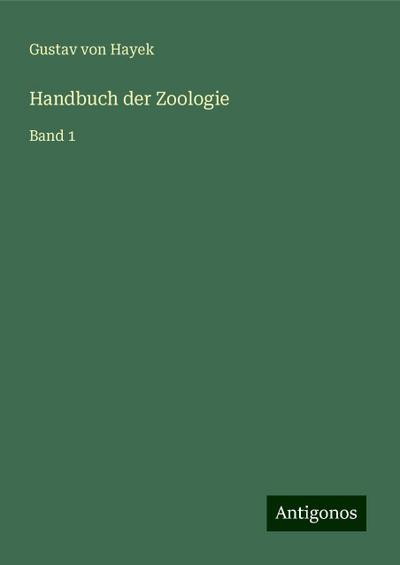 Hayek, G: Handbuch der Zoologie