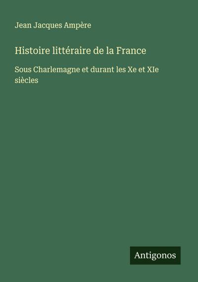 Histoire littéraire de la France