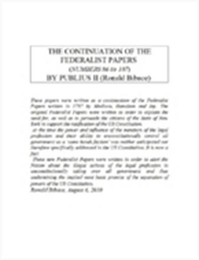 Continuation of the Federalist Papers